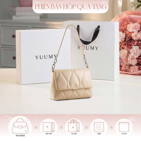 Hộp quà tặng túi đeo vai nữ Yuumy YN353 Màu Kem