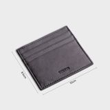  Ví nam da bò Trita (Thời trang nam đựng namecard - Ví da RVN12D) màu đen 