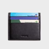  Ví nam da bò Trita (Thời trang nam đựng namecard - Ví da RVN12D) màu đen 