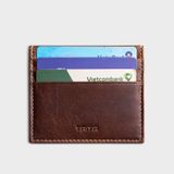  Ví nam da bò Trita (Thời trang nam đựng namecard - Ví da RVN12N) màu nâu 