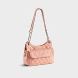  Túi Yuumy (Thời trang nữ da chần bông phối dây xích size 24 - Túi đeo chéo da Seasand YN241HP) màu hồng phấn 