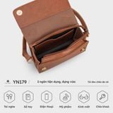  Túi đeo chéo nữ YUUMY YN179 (Màu Nâu Luxdeli) 