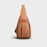  Balo Trita (Thời trang nam đi chơi - Balo đeo chéo da RBAC01BN) màu bò nhạt 