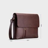  Túi Trita (Thời trang nam phối ngăn - Túi đeo chéo da RTN5N) màu nâu 