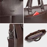  Cặp công sở Trita (Thời trang nam phối ngăn - Cặp da TCA20N) màu nâu 
