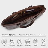  Cặp công sở Trita (Thời trang nam phối ngăn - Cặp da TCA20N) màu nâu 