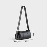  Túi Yuumy (Thời trang nữ dáng trụ năng động - Túi đeo vai da Seasand YN308D) màu đen 