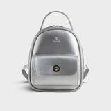  Balo Yuumy (Thời trang nữ mini phong cách dễ thương - Balo da Glossy YBA110BC) màu bạc 