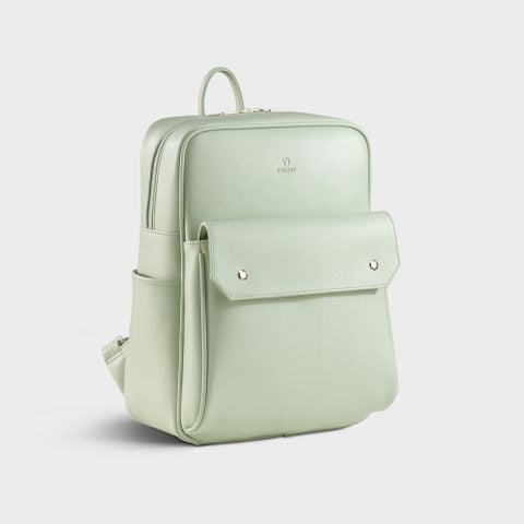 Balo Yuumy (Thời trang nữ phối ngăn cỡ trung - Balo da Seasand YBA109XN) màu xanh ngọc