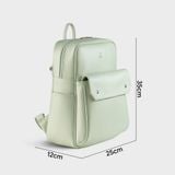  Balo Yuumy (Thời trang nữ phối ngăn cỡ trung - Balo da Seasand YBA109XN) màu xanh ngọc 