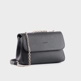  Túi Trita (Thời trang nữ kèm dây phối xích size 24 - Túi đeo chéo da RHN212D) màu đen 