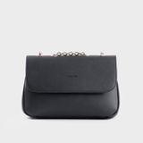  Túi Trita (Thời trang nữ kèm dây phối xích size 24 - Túi đeo chéo da RHN212D) màu đen 