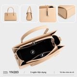  Túi Yuumy (Thời trang nữ thiết kế tinh tế size 21 - Túi đeo chéo da Smooth YN283K) màu kem 