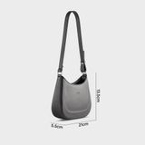  Túi Trita (Thời trang nữ phối họa tiết viền chỉ size 21 - Túi đeo vai da RHN256D) màu đen 