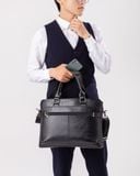  Cặp công sở Trita (Thời trang nam đa năng - Cặp da TCA12D) màu đen 