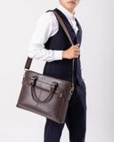  Cặp công sở Trita (Thời trang nam đa năng - Cặp da TCA12N) màu nâu 