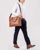  Cặp công sở Trita (Thời trang nam đa năng - Cặp da TCA12B) màu bò 