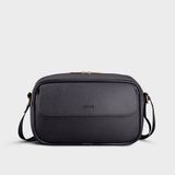  Túi Trita (Thời trang nam đa năng phối ngăn - Túi đeo chéo da RTN11D) màu đen 