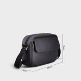  Túi Trita (Thời trang nam đa năng phối ngăn - Túi đeo chéo da RTN11D) màu đen 