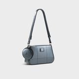  Túi Yuumy (Thời trang nữ hiện đại kèm ví mini size 24 - Túi đeo chéo da Glossy YN311DT) màu đen ngọc trai 