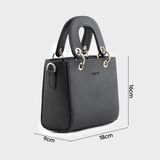  Túi Trita (Thời trang nữ quai bản to cỡ nhỏ - Túi xách da RTX24D) màu đen 