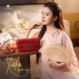  Hộp quà tặng túi đeo chéo nữ Yuumy YN298 Màu Kem 