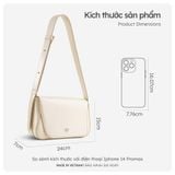  Hộp quà tặng túi đeo chéo nữ Yuumy YN319 Màu Trắng ngọc trai 