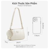  Hộp quà tặng túi đeo chéo nữ Yuumy YN311 Màu Trắng ngọc trai 