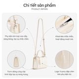  Hộp quà tặng túi đeo chéo nữ Yuumy YN286 Màu Trắng Ngọc trai 