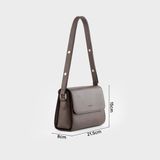  Túi Trita (Thời trang nữ khóa nam châm basic size 22 - Túi đeo chéo da RHN155N) màu nâu 