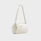  Túi Yuumy (Thời trang nữ hiện đại kèm ví mini size 24 - Túi đeo chéo da Glossy YN311TT) màu trắng ngọc trai 