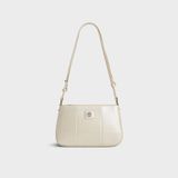  Túi Yuumy (Thời trang nữ hiện đại kèm ví mini size 24 - Túi đeo chéo da Glossy YN311TT) màu trắng ngọc trai 