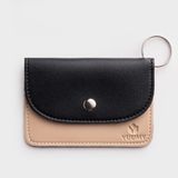  Ví Yuumy ( Thời trang nữ đựng namecard đa năng - Ví móc khóa da Seasand YMK3D ) - Đen 