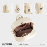  Balo Yuumy (Thời trang nữ basic cỡ lớn - Balo da Seasand YBA111T) màu trắng 