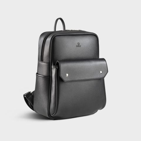 Balo Yuumy (Thời trang nữ phối ngăn cỡ trung - Balo da Seasand YBA109D) màu đen