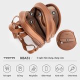  Balo Trita (Thời trang nữ đa ngăn tiện dụng cỡ trung - Balo da RBA51B) màu bò 
