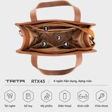  Túi Trita (Thời trang nữ kiểu dáng đơn giản cỡ trung - Túi xách da RTX45B) màu bò 