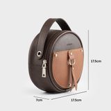  Túi đeo chéo nữ Trita (Dáng tròn thanh lịch RHN65N) màu nâu 