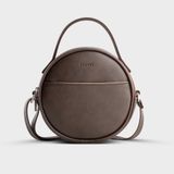 Túi Trita (Thời trang nữ dáng tròn - Túi đeo chéo da RHN261N) màu nâu 