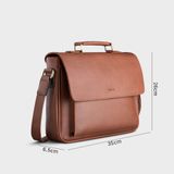  Túi Trita (Thời trang nam phối quai trên - Túi đeo chéo da RTN8BD) màu bò đậm 