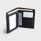  Ví nam da bò Trita (Thời trang nam dáng đứng - Ví da RVN20D) màu đen 