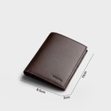  Ví nam da bò Trita (Thời trang nam dáng đứng basic - Ví da RVN22N) màu nâu 