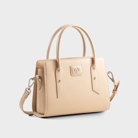 Túi Yuumy (Thời trang nữ thiết kế sang trọng size 21 - Túi xách da Smooth YTX79K) màu kem