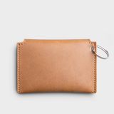  Ví Trita (Thời trang nam nắp gập - Ví móc khóa da liberal RMK1BN) màu bò nhạt 