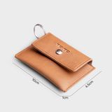  Ví Trita (Thời trang nam nắp gập - Ví móc khóa da liberal RMK1BN) màu bò nhạt 