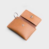  Ví Trita (Thời trang nam nắp gập - Ví móc khóa da liberal RMK1BN) màu bò nhạt 