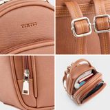  Balo Trita (Thời trang nữ phối ngăn phong cách basic cỡ trung - Balo da RBA91B) màu bò 