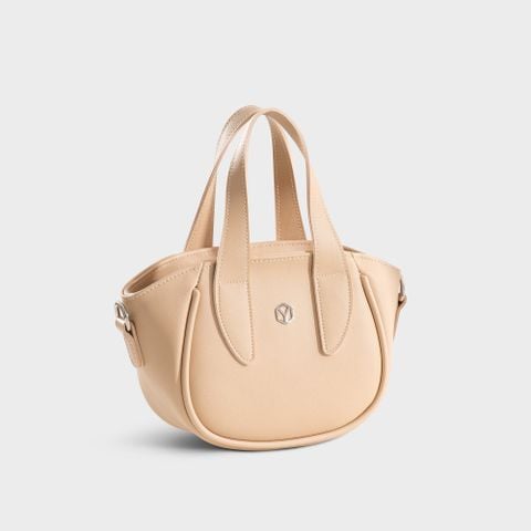 Túi Yuumy (Thời trang nữ dạng xô sành điệu size 22 - Túi đeo chéo da Seasand YN290K) màu kem