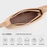  Túi Yuumy (Thời trang nữ nhấn viền trang trí - Túi đeo vai da Seasand YN300HA) màu hồng dâu 
