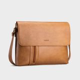  Túi Trita (Thời trang nam phối ngăn - Túi đeo chéo da RTN5BN) màu bò nhạt 